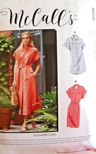 NEW- McCalls 8030 Shirt Dress Pattern Dresses Pattern Sz XS-XL - Picture 1 of 2