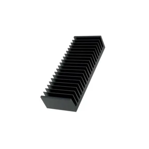 SK47/75/SA Radiator: geprägt gerippt schwarz L: 75mm W: 200mm H: 40mm FISCHER EL - Bild 1 von 1