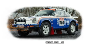 1:10 RC Clear Lexan Body Shell - Classic 1982 Porsche 911 Rally with Rothmans Ds - Picture 1 of 8