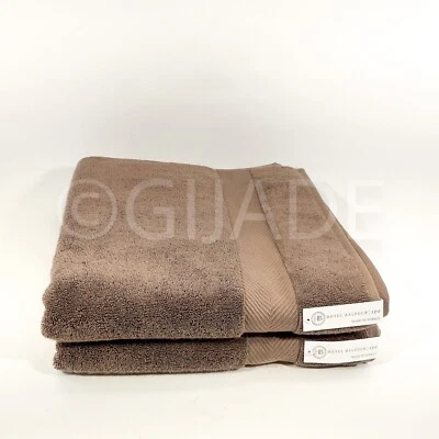 Hotel Balfour  Brown 100% Cotton 2 Bath  Towels 2 Set Made In Turkey - Image 1 of 4