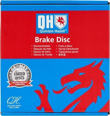 Quinton Hazell BDC5595 Rear Solid Brake Disc Rotor 4 Bolt Holes OE Quality - Image 1 of 2