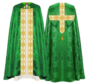 Gothic Cope Vestment with Designer Lace and Stole - Picture 1 of 5