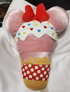 Minnie Mouse Fiocco Cono Gelato 19” Peluche Parchi Disney hugh WDW Snack - Foto 1 di 4