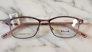 NEW KLIIK DENMARK EYEGLASSES 47-16-135 WOMENS M209 K-746 Pink Rose - Picture 1 of 9