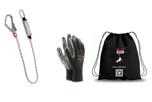 Falldämpfer 1,8m mit 2 Karabiner Absturzsicherung EN355 Fallschutz Auffangschutz - Bild 1 von 2
