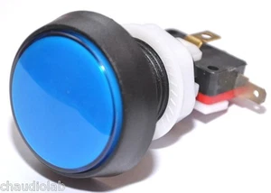 45mm HQ Momentary Illuminated LED Pushbutton Switch~Blue - Picture 1 of 6