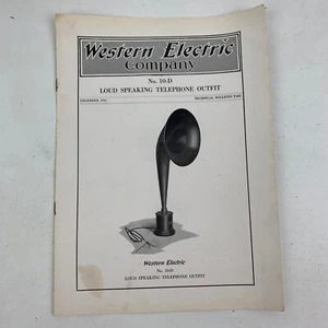 Western electric no. 10-D Loud Speaking Telephone Outfit Manual 1923 - Picture 1 of 9