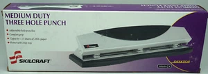 Skilcraft Medium Duty Adjustable Three Hole Punch 3-Hole Punch NEW - Picture 1 of 3