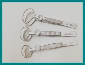 3 Desmarres Chalazion Forceps 3.5"S/M/L Surgical Ophthalmic Instrument German SS - Picture 1 of 1