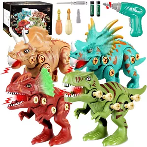 Dinosaur Toys for 3-8 Year Old Boys, Take Apart Dinosaur Toys w/ Light Sound - Picture 1 of 6