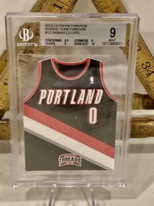 Damian Lillard RC Panini Threads Rookie Team #12 BGS 9 2012-13 - Picture 1 of 2