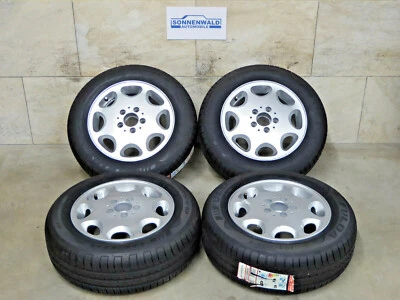 Original Mercedes 15" W124 Sommer Räder 8-Loch Gullideckel A1244011802 8mm Y934 - Bild 1 von 4