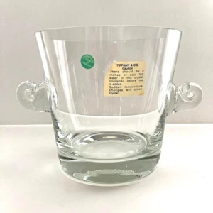 Tiffany & Co. Ice Bucket Crystal Vintage Barware 20cm Approx Japan - Picture 1 of 7