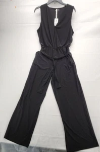 NY Collections jumpsuit Petite PL Black P498 - Picture 1 of 7