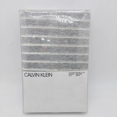 NEW Set of 2 Grey Stripe LENNOX Calvin Klein KING Pillow Shams Cases - Image 1 of 4