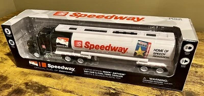 Speedway Mack Anthem Day Cab Fuel Tanker Trailer 5th In Series Lights Sounds NIB - Image 1 of 4