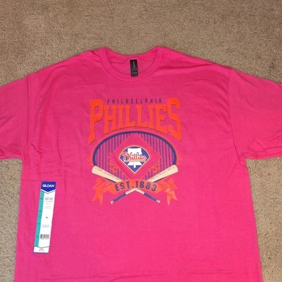 Philadelphia Phillies Shirt  Woman's Pink Size XL NEW Extra Large  - Image 1 of 3