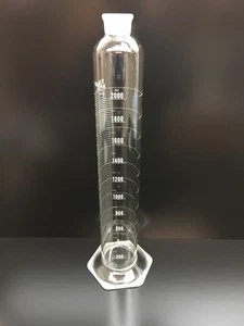 KIMBLE KIMAX Cat No 20039 Graduated Mixing Cylinder Class B TC 20°C 38 2000mL - Picture 1 of 24
