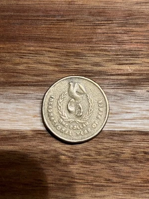 Australia 1986 - One Dollar Coin - International Year of Peace rare - Image 1 of 2