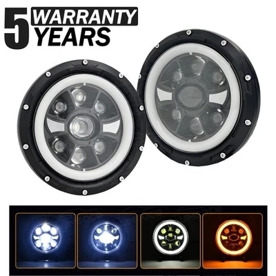 Par de faros LED redondos de haz alto/bajo de 7" para camioneta Dodge D100 1968-1974 Foto 1 de 4