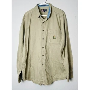 Ralph Lauren Chaps Shirt Mens Tan Size XL Long Sleeve Button Down - Picture 1 of 11