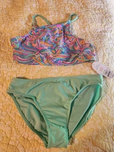 NWT Wonder Nation Girls size XL 14/16 Two Piece Swimsuit - Picture 1 of 3