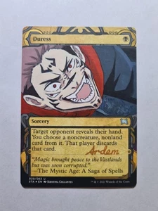 DURESS SUKUNA JUJUTSU KAISEN MAGIC GATHERING ALTERED ART HAND PAINT - Picture 1 of 12