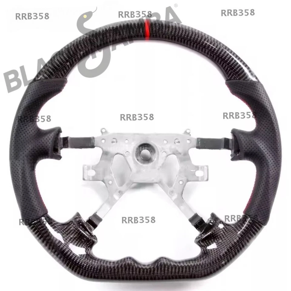 Real Carbon Fiber Steering Wheel Perforated For Nissan Patrol Y61 GR 1998-2016 Foto 1 de 4