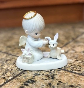Pre Owned VTG Precious Moments Heaven Blessed You Easter Seal Figurine #456314 - Picture 1 of 5