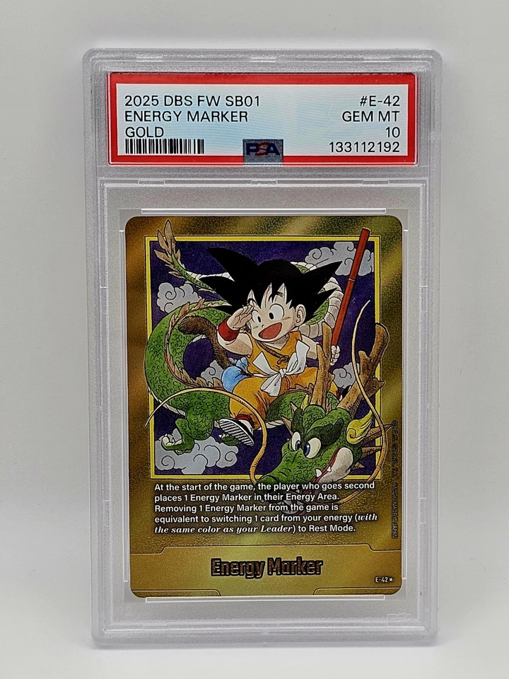 Dragon Ball Super Energy Marker E-42 Gold 2025 PSA 10 Gem Mint English  - Image 1 of 1