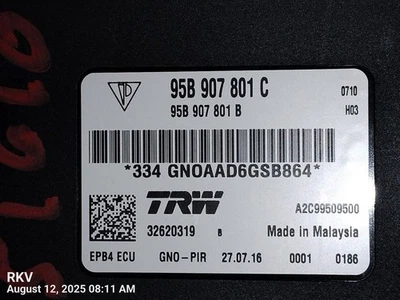 CHASIS CONTROL MODULE 95B 907 801 C 2017 PORSCHE MACAN Foto 1 de 4