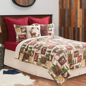 Bryson Retreat Reversible Rustic Full/Queen Quilt Set - Picture 1 of 4