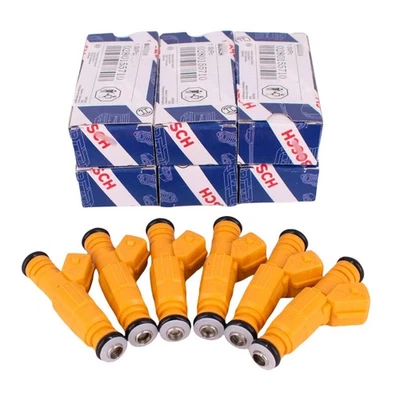 6 pcs Bosch Fuel Injectors Set For 1987-1998 Jeep Grand Cherokee Wrangler 4.0L Foto 1 de 4