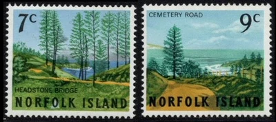 Estampillas Isla Norfolk 1966 motivos locales Sc#88-89 MNH Foto 1 de 2