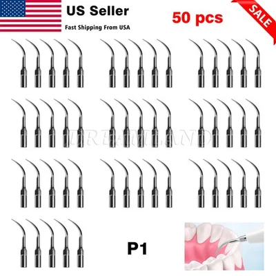 50 puntas escaladoras piezoeléctricas ultrasónicas dentales aptas para pájaro carpintero EMS Cavitron pieza de mano P1 Foto 1 de 4