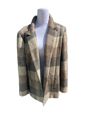 Blazer Tostado F Jay Mezcla Lana Talla 16 Marrón Gris Hecho en Canadá De Colección. Chaqueta Usada en Excelente Condición Foto 1 de 4