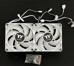 Thermaltake CT120 ARGB Sync PC Cooling Fan White (2-Fan Pack) *READ DESCRIPTION* - Photo 1/6