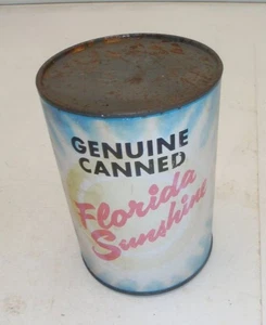 Novedad Florida Sunshine enlatada genuina de la década de 1960 - Imagen 1 de 3