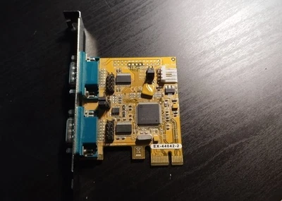scheda interfaccia Exsys EX-44042-2 PCI Exp x1 con 2 porte seriali RS232 MosChip - Immagine 1 di 3