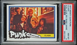 PSA 8 THE CLASH Rookie Card 1977 Monty Gum Punk The New Wave Card Joe Strummer - Picture 1 of 3