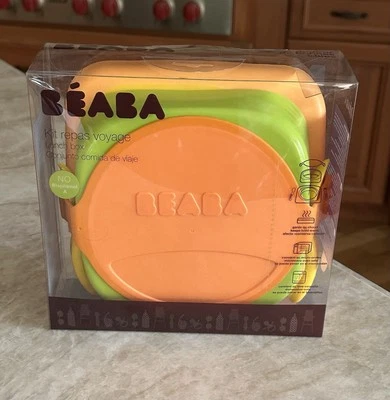 New in Box Williams Sonoma Beaba Soft Baby Lunch Box Bento Food Bowl Set 5 Avail - Image 1 of 4