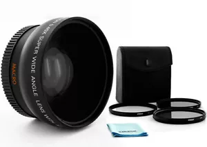 HD Wide Angle Lens W/ Macro, Filters fo Canon Vixia HF R72 R700 R70 R600 R62 R60 - Picture 1 of 6
