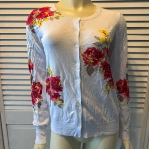 Cárdigan para mujer George talla L blanco floral - Imagen 1 de 7