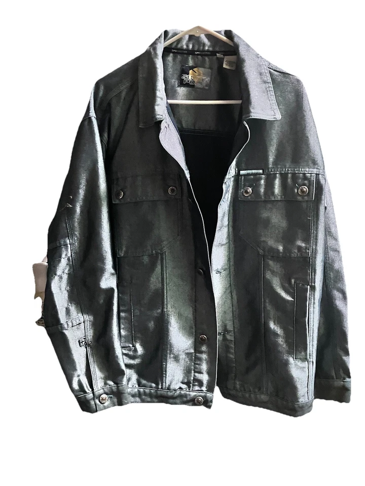 Vintage Y2K Southpole Jacket XL reflective Denim Streetwear Hip Hop - Image 1 of 4