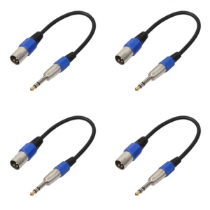 3P XLR Male Jack to 1/4 6.35mm Female Plug Stereo Microphone Adapter Cable - Zdjęcie 1 z 4