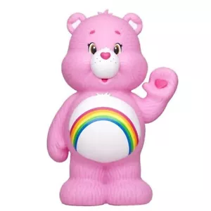 Monogram Care Bears Pink Cheer Bear 9.5" Large Coin Bank Molded Piggy PVC Bank - Picture 1 of 3
