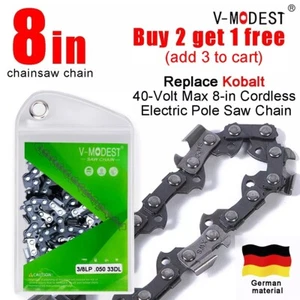 Replace 8" KOBALT KPS 80-08 KPS 80-06/07 40V Pole Saw Chain 3/8"LP .050" 33DL - Picture 1 of 9