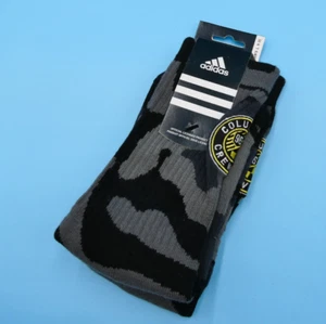 Columbus Crew SC Socks Mens Large Sz 9 - 11 Adidas Gray Camo Soccer Mid Y2K - Picture 1 of 3