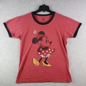 Disney Shirt Womens Extra Large Red Minnie Mouse Crew Neck Short Sleeve Ladies - Picture 1 of 14