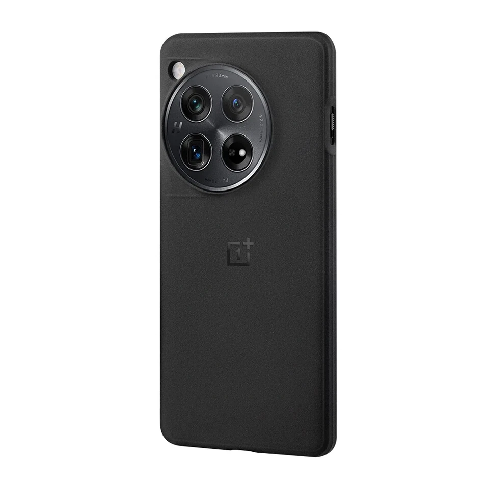 Funda trasera parachoques madera arenisca negra 100 % original Oneplus 12 carbono Foto 1 de 4